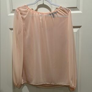 EUC Elegant White House Black Market Pink Blouse